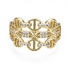 Brass Micro Pave Clear Cubic Zirconia Wide Band Rings RJEW-Q161-023-NF-1