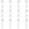 Olycraft 12Pcs Iron Shower Curtain Rings for Bathroom HJEW-OC0001-19-1