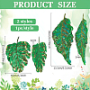 2Pcs 2 Styles PVC Paillette Embroidered Cloth Sew on Patches PATC-FG0002-05-2