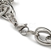 201 Stainless Steel Oval Link Chain Bracelets STAS-Z056-19P-3