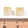 Frosted Glass Beads with Golden Glitter Powder DGLA-NH001-6mm-01A-3