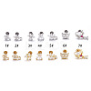 Stainless Steel Micro Pave Clear Cubic Zirconia Internally Threaded Labrets WGBE4CC-09-4