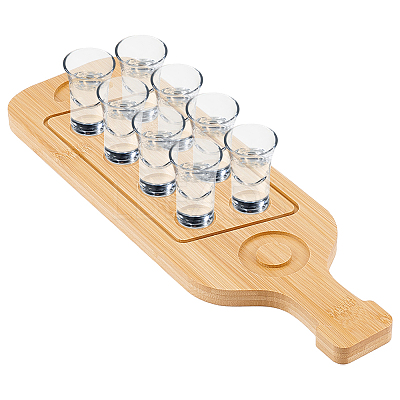 Bamboo 8 Tray Wine Glass Holder DIY-WH0430-912A-1
