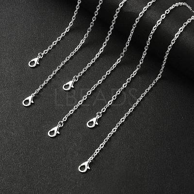 Iron Cable Chain Necklace Making MAK-YW0001-12-1