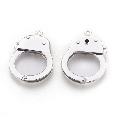 Tarnish Resistant 304 Stainless Steel Handcuffs Clasps STAS-F175-17P-1