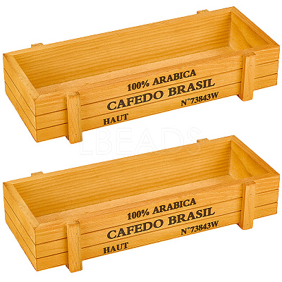 2Pcs Wooden Coffee Bean Storage Boxes CON-CL0001-06-1