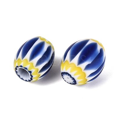 Handmade Millefiori Glass Barrel Beads LA-N002-19B-1