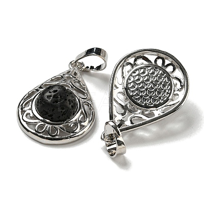 Natural Lava Rock Pendants G-Q158-05P-28-1