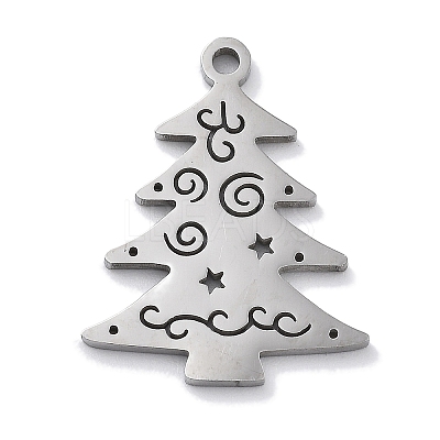 Christmas Theme Anti-Tarnish 304 Stainless Steel Pendants STAS-R003-04P-03-1