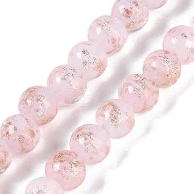 Handmade Gold Sand Lampwork Beads LAMP-Z009-01A-1