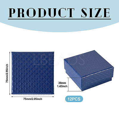 Rhombus Textured Cardboard Gift Storage Boxes CON-TAC0010-03B-02-1