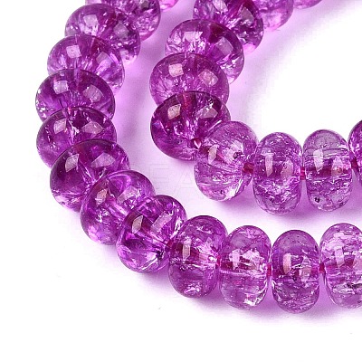 Crackle Transparent Glass Beads Strands GLAA-N074-02A-07-1