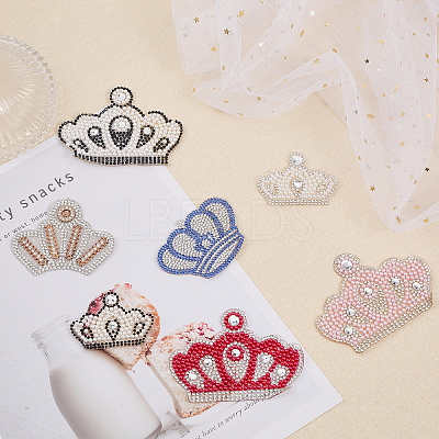 13Pcs 13 Style Crown Shape Hotfix Rhinestone DIY-CA0005-48-1