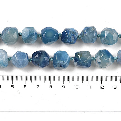 Natural Blue Cherry Blossom Agate Beads Strands G-NH0010-J02-01B-1