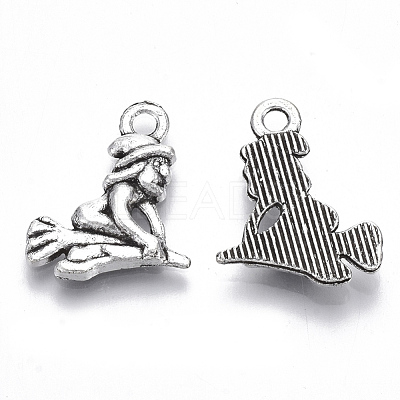 Tibetan Style Alloy Pendants TIBE-N010-09AS-RS-1