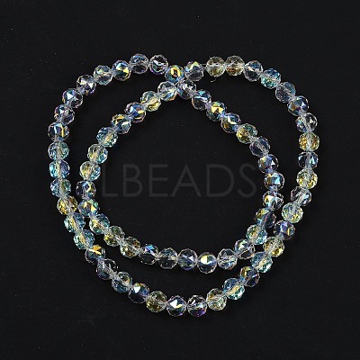Transparent Electroplate Glass Beads Strands EGLA-N002-34C-C25-1