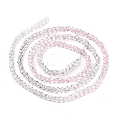 Transparent Gradient Color Glass Beads Strands GLAA-G101-2mm-02-1
