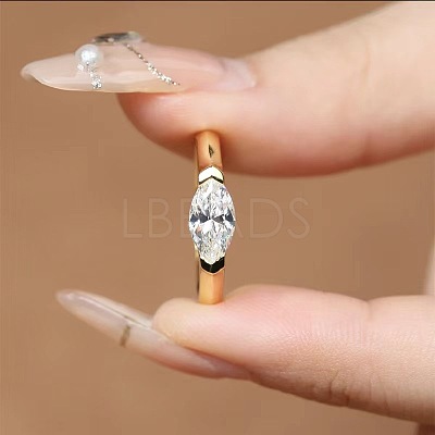 Alloy with Clear Cubic Zirconia Finger Rings FS-WGD7F1A-03-1