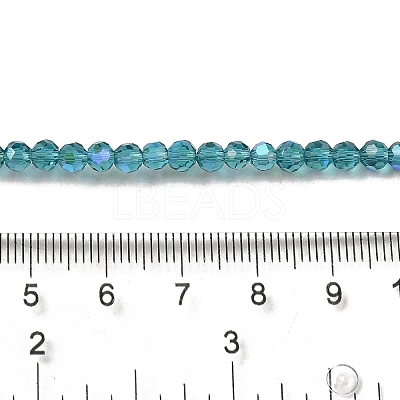 Electroplate Transparent Glass Beads Strands EGLA-A035-T4mm-L12-1