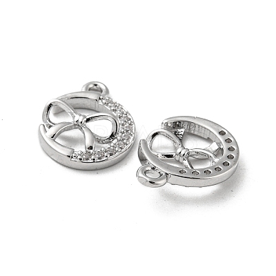 Brass Micro Pave Cubic Zirconia Charms KK-H460-58P-1
