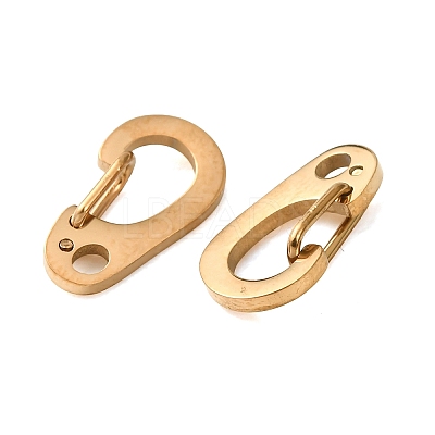 304 Stainless Steel Push Gate Snap Keychain Clasp Findings SA-CBABDB1-01G-1