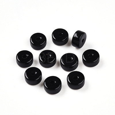 Opaque Solid Color Glass Beads X1-GLAA-N007-6x3mm-A01-1