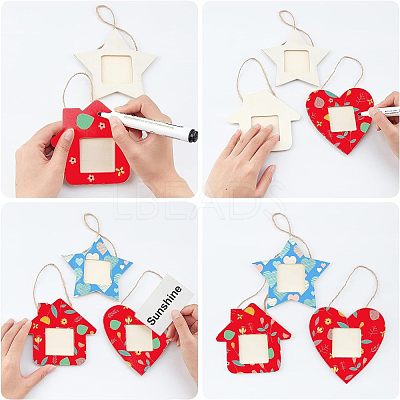 Natural Poplar Wood Hanging Photo Frame ODIS-FG0001-12-1