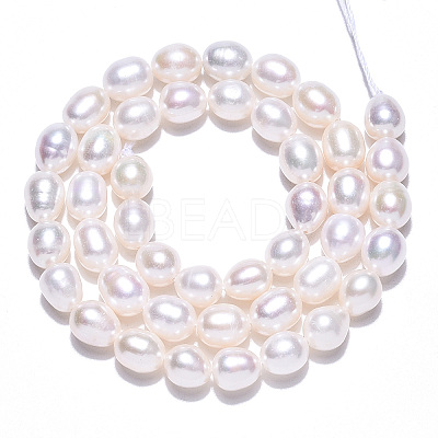 Natural Cultured Freshwater Pearl Beads Strands LS-PEAR-N012-07K-1