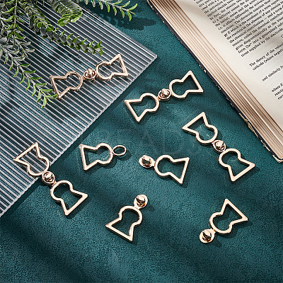 6Pcs Alloy Snap Lock Clasps FIND-BC0004-74-1