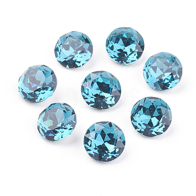 Pointed Back & Back Plated K9 Glass Rhinestone Cabochons RGLA-J012-10mm-379-1
