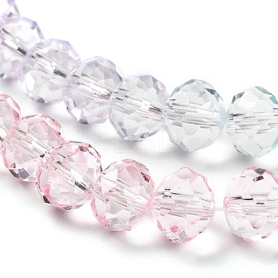 Transparent Painted Glass Beads Strands LS-DGLA-A034-T8mm-A23-1
