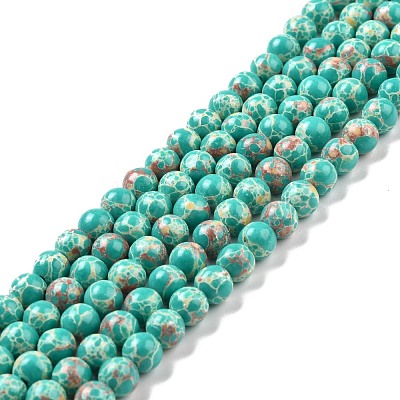 Synthetic Imperial Jasper Beads Strands G-E568-01A-02-1