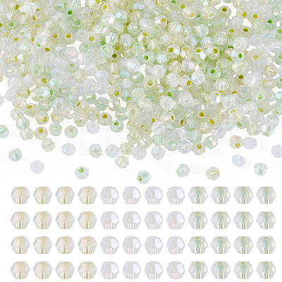 405Pcs Eletroplated Transparent Glass Beads GLAA-TA0003-66E-1
