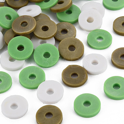 Handmade Polymer Clay Beads Strands CLAY-R089-8mm-T003-1