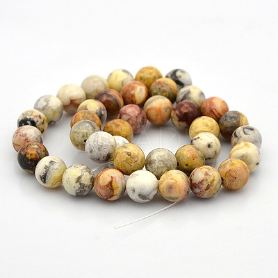 Natural Crazy Lace Agate Round Beads Strands G-N0120-16-8mm-1