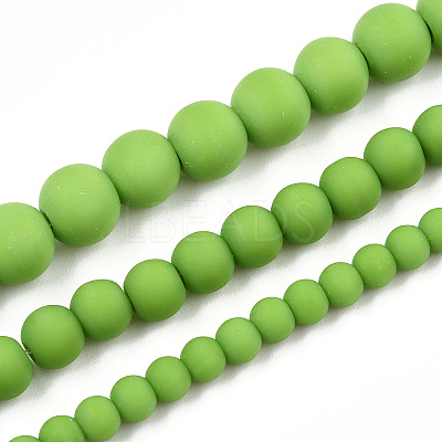 Opaque Glass Beads Strands GLAA-T032-P6mm-MD06-1
