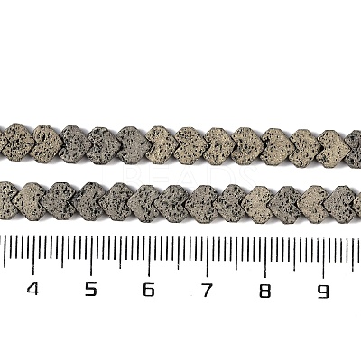 Electroplated Natural Lava Rock Beads Strands G-Q1009-G01-02D-1