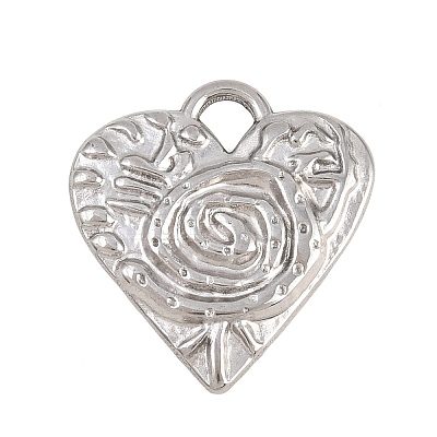 Textured 304 Stainless Steel Pendants STAS-D264-06A-P-1