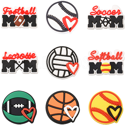 18Pcs 9 Styles PVC Plastic Beads FIND-SC0011-81-1