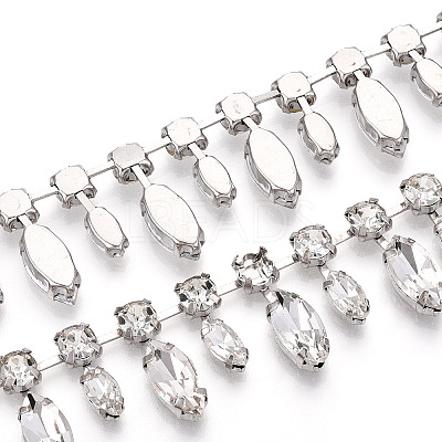 Iron Rhinestone Cup Chains CH-T006-13A-1