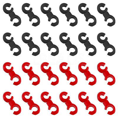 40Pcs 2 Colors Resin Bicycle Cable Buckles FIND-HY0002-91-1