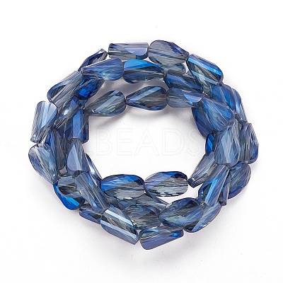 Electroplate Glass Beads Strands EGLA-L010-FR01-1