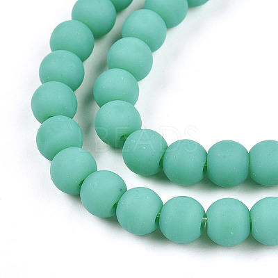 Opaque Glass Beads Strands X-GLAA-T032-P6mm-MD12-1