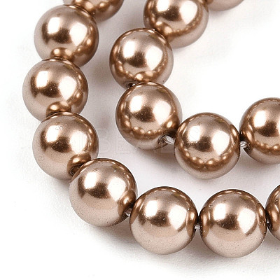 Baking Paint Pearlized Glass Pearl Bead Strands HY-N002-5mm-A06-1