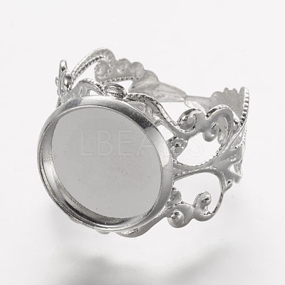 Cuff Brass Filigree Ring Setting X-KKC-G002-34S-1
