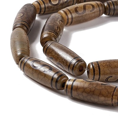 Tibetan Style dZi Beads Strands G-A024-01I-1