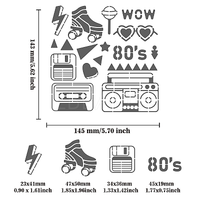 Stainless Steel Cutting Dies Stencils DIY-WH0279-128-1