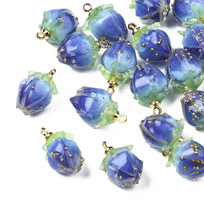 Handmade Flower Epoxy Resin Pendants KY-S163-103-1