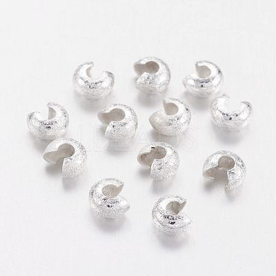 Brass Crimp Beads Covers KK-G016-S-NF-1