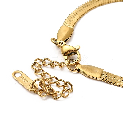 Ion Plating(IP) 304 Stainless Steel Herringbone Chain Bracelet for Men Women BJEW-E058-01C-G-1